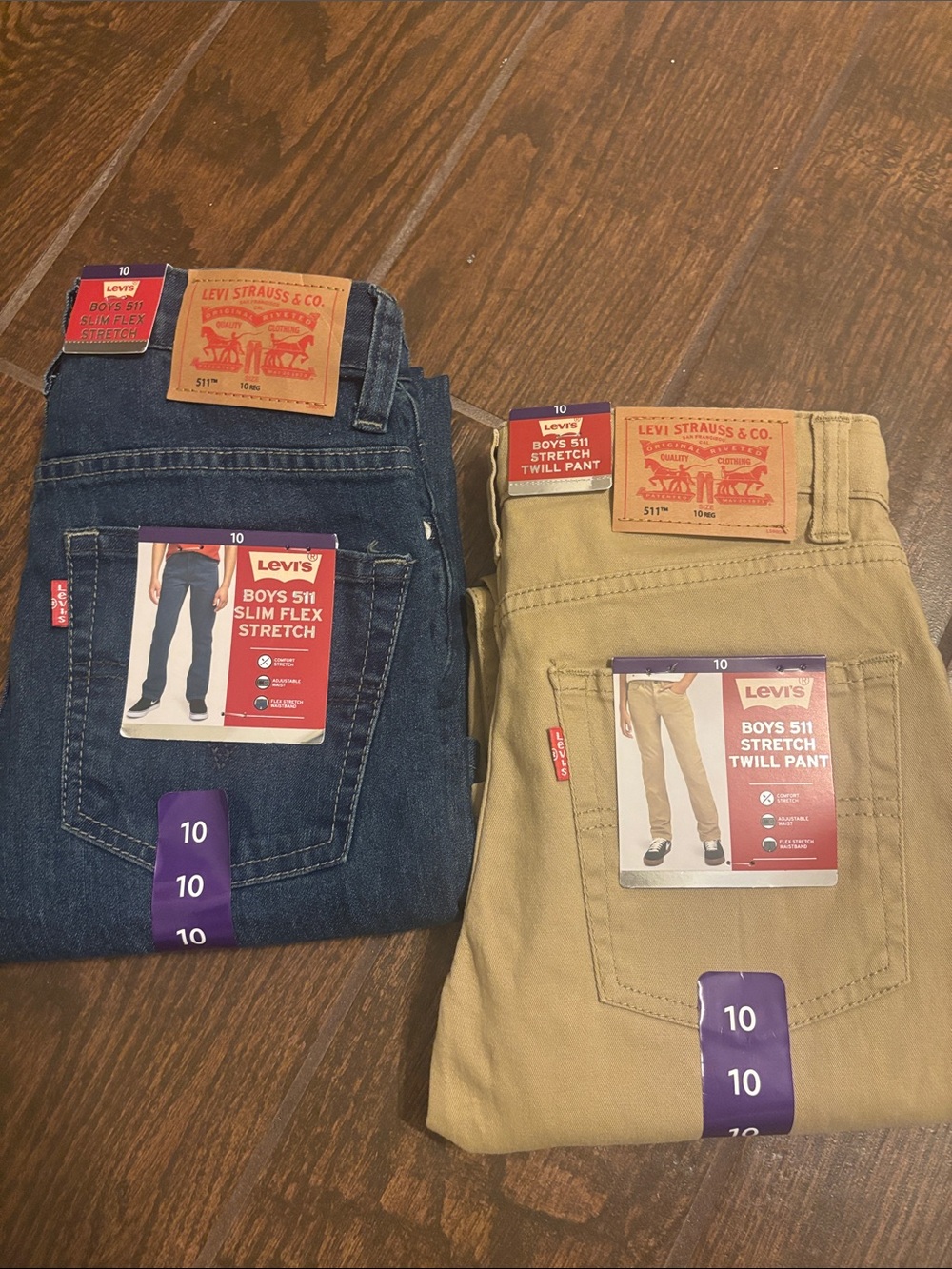 Levi's Boys Slim Jeans in Dark Blue Denim & Khaki